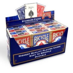 Cartouche de Cartes Bicycle Standard – Display de 12x (6x Bleus, 6x Rouges)