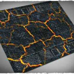 Tapis Deep Cut 90x90cm Terrain Bloodbowl Inferno