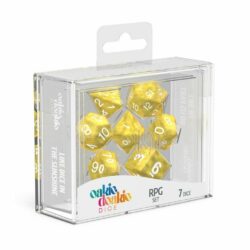 Oakie Doakie – Dice RPG / Dés JDR – Set Marble – Jaune (7)