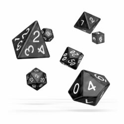 Oakie Doakie – Dice RPG / Dés JDR – Set Marble – Noir (7)