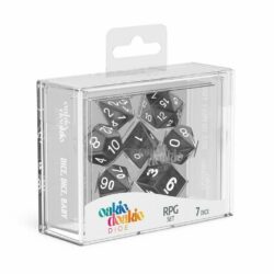 Oakie Doakie – Dice RPG / Dés JDR – Set Marble – Noir (7)