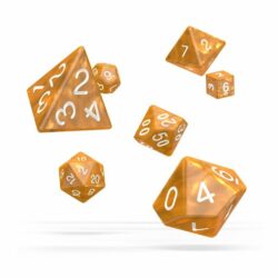 Oakie Doakie – Dice RPG / Dés JDR – Set Marble – Orange (7)