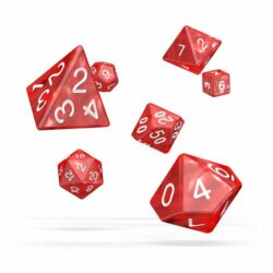 Oakie Doakie – Dice RPG / Dés JDR – Set Marble – Rouge (7)