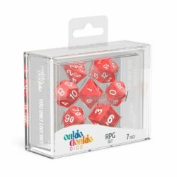 Oakie Doakie – Dice RPG / Dés JDR – Set Marble – Rouge (7)