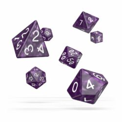 Oakie Doakie – Dice RPG / Dés JDR – Set Marble – Violet (7)