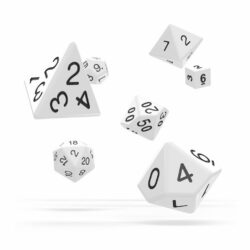 Oakie Doakie – Dice RPG / Dés JDR – Set Solid – Blanc (7)