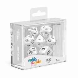 Oakie Doakie – Dice RPG / Dés JDR – Set Solid – Blanc (7)