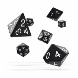 Oakie Doakie – Dice RPG / Dés JDR – Set Solid – Noir (7)