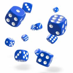 Oakie Doakie Dice – Dés D6 16mm – Solid – Bleu (x12)