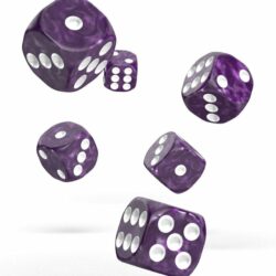 Oakie Doakie Dice – Dés D6 16mm – Marble – Violet (12)