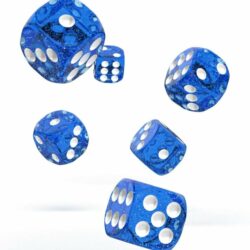 Oakie Doakie Dice – Dés D6 16mm – Speckled – Bleu (x12)