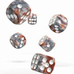 Oakie Doakie – Dés D6 16mm Gemidice – Silver-Rust (x12)