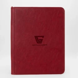 Gemloader – Premium 3”X4” toploader fit collector’s binder [216 pockets] – Rouge / Red